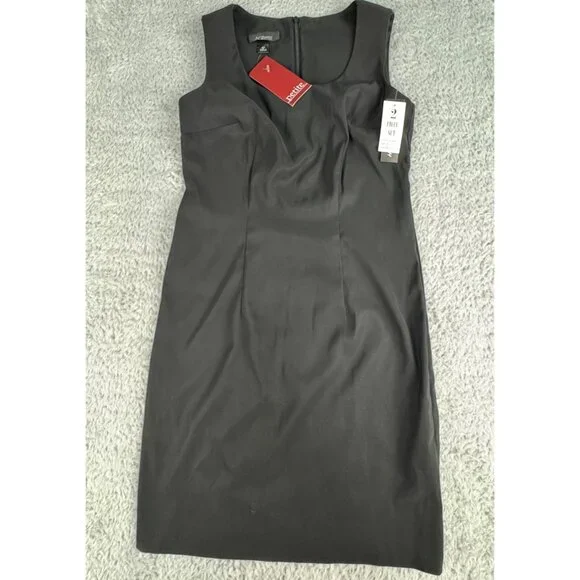 AGB Petite 2-Piece Black Sheath Dress With Vibrant Abstract Print Bolero Jacket - Picture 9 of 16